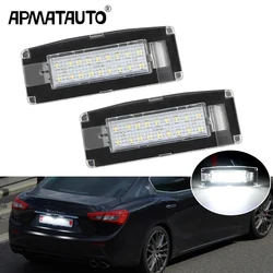 2 sztuk dla Maserati Ghibli M157 2014-2020 CANbus LED lampa tablicy rejestracyjnej biały zespół oświetlenia tablicy rejestracyjnej