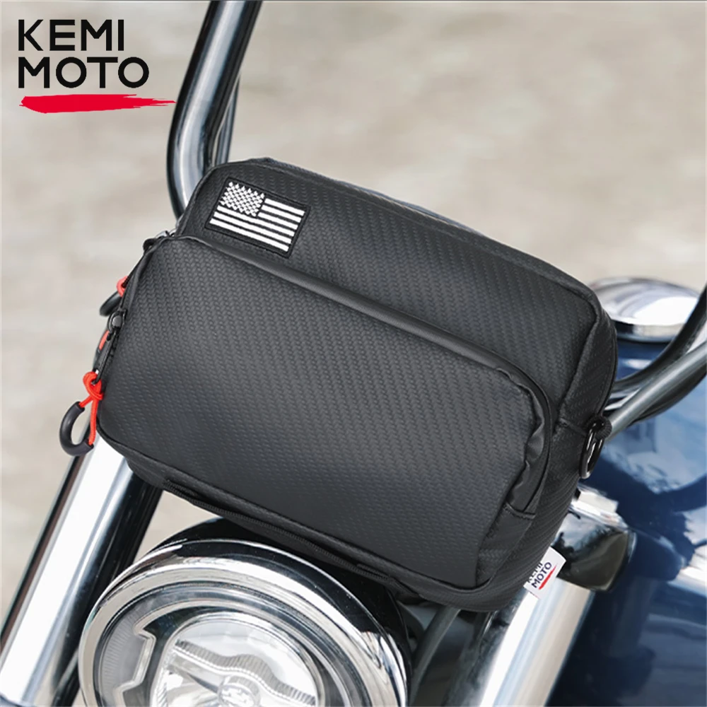 

Motorcycle Universal Handlebar Bag Front Fork Tool Storage Bags with Shoulder Strap for Motorbike Bicycle Dirt Bike Snowmobile