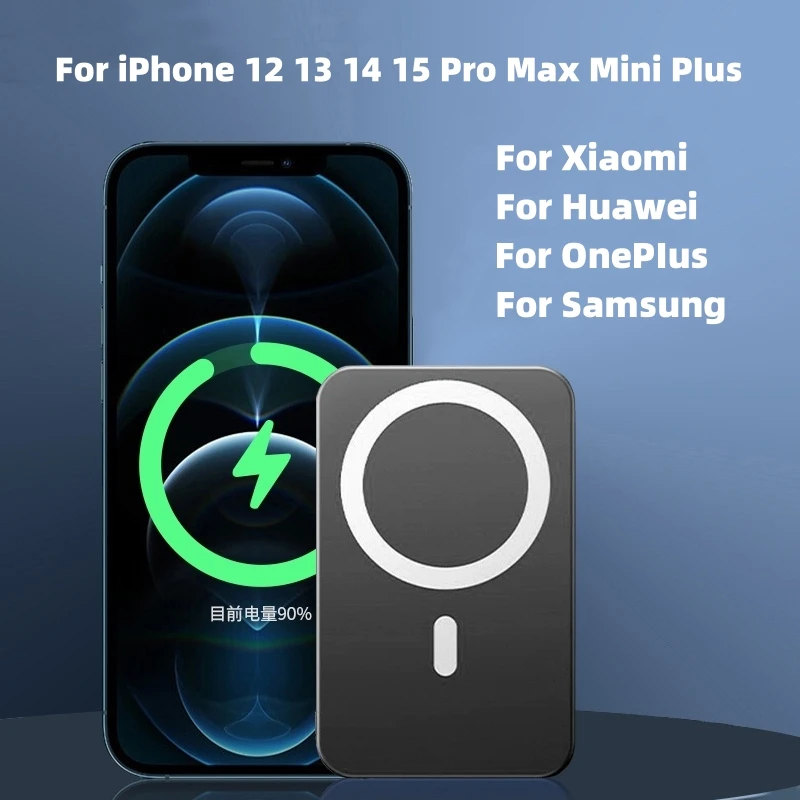 Magnetic Power Bank 10000mAh 15W Wireless Fast Charger For Apple External Auxiliary Battery Powerbank For iphone 15 14 13 12 11