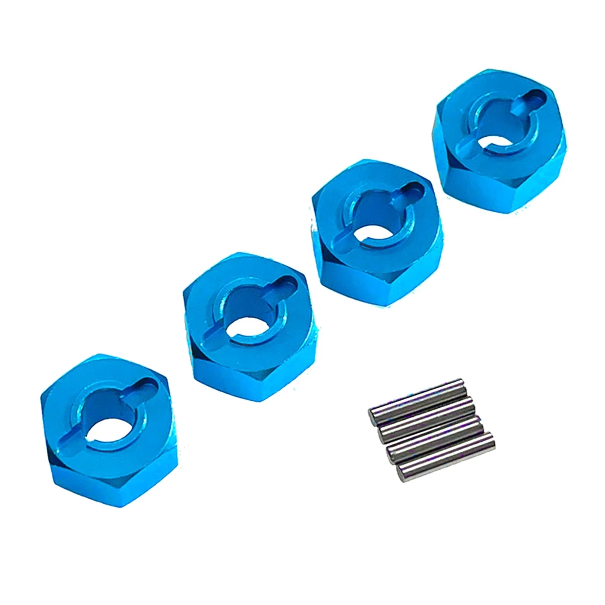 4Pcs for MJX 1/14 1/16 14210 14303 16207 16208 Remote Control Car Accessories 12mm Hex Connector Blue