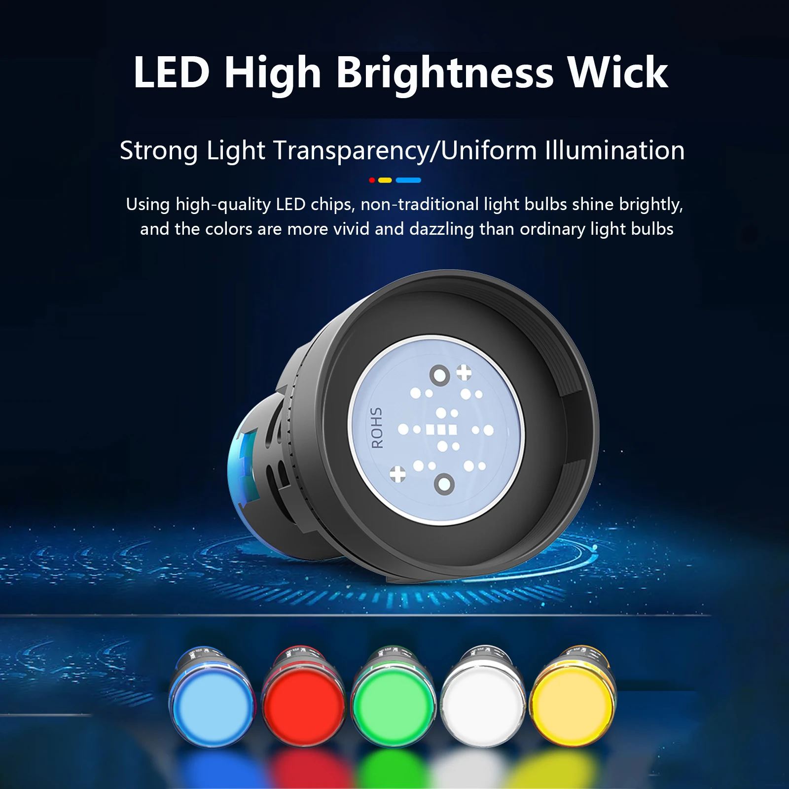 AD16-22DS Plastic Power Signal Lamp Mini LED Indicator Light Signal Lamp Beads 12V 24V 220V 380V Red White Green Blue Yellow