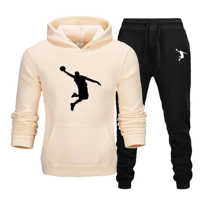 

2022 Nieuwe Mannen Casual Sport Pak Mannen Trui Hooded Jas + Broek Merk Sportkleding Outdoor Jogging Hoodie mannen