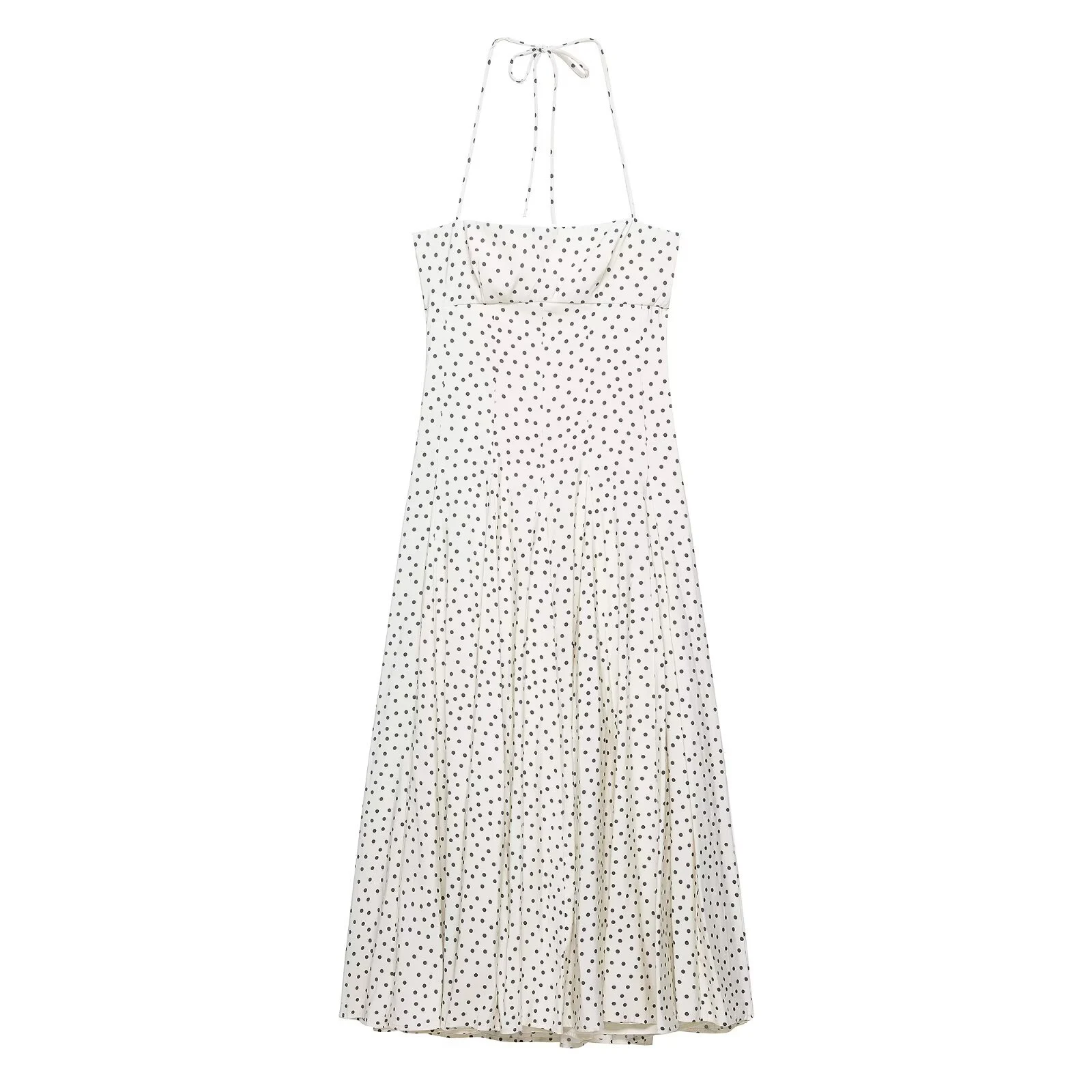 Nuevo Producto Primavera/Verano 2026, Vestido Midi con Cuello de Pelo Sintético Ondulado, Dulce y Moderno para Mujer