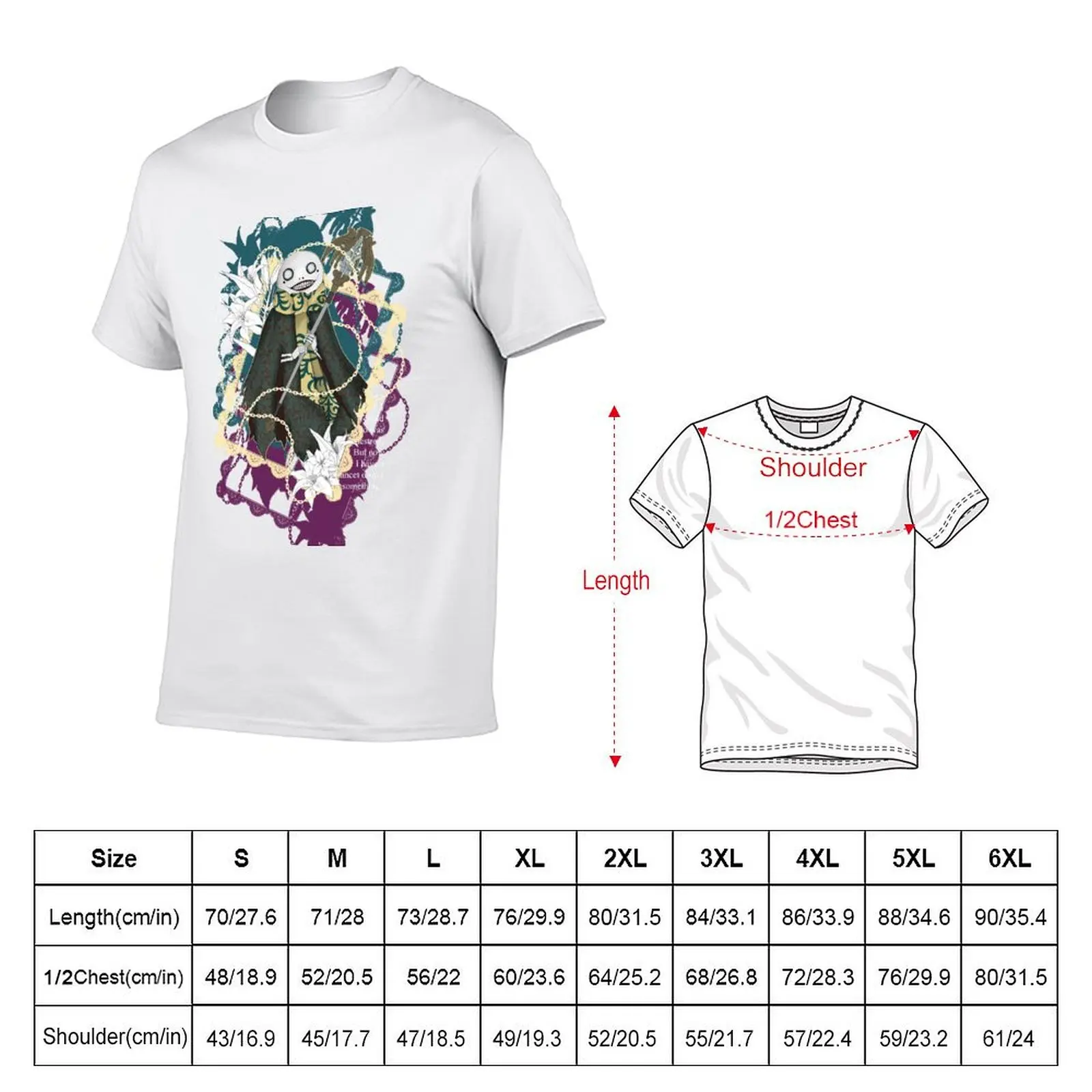 Nier Replicant: Emil Quotes (dark ver.) T-Shirt Big and Tall Short Sleeve Tee