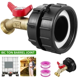 Adapter zbiornika IBC S60 * 6 mosiężny Adapter do zbiornika IBC 62/60mm akcesorium ze stopu armatura do węży ogrodowego do zewnętrznego zbiornika na wodę 1000L