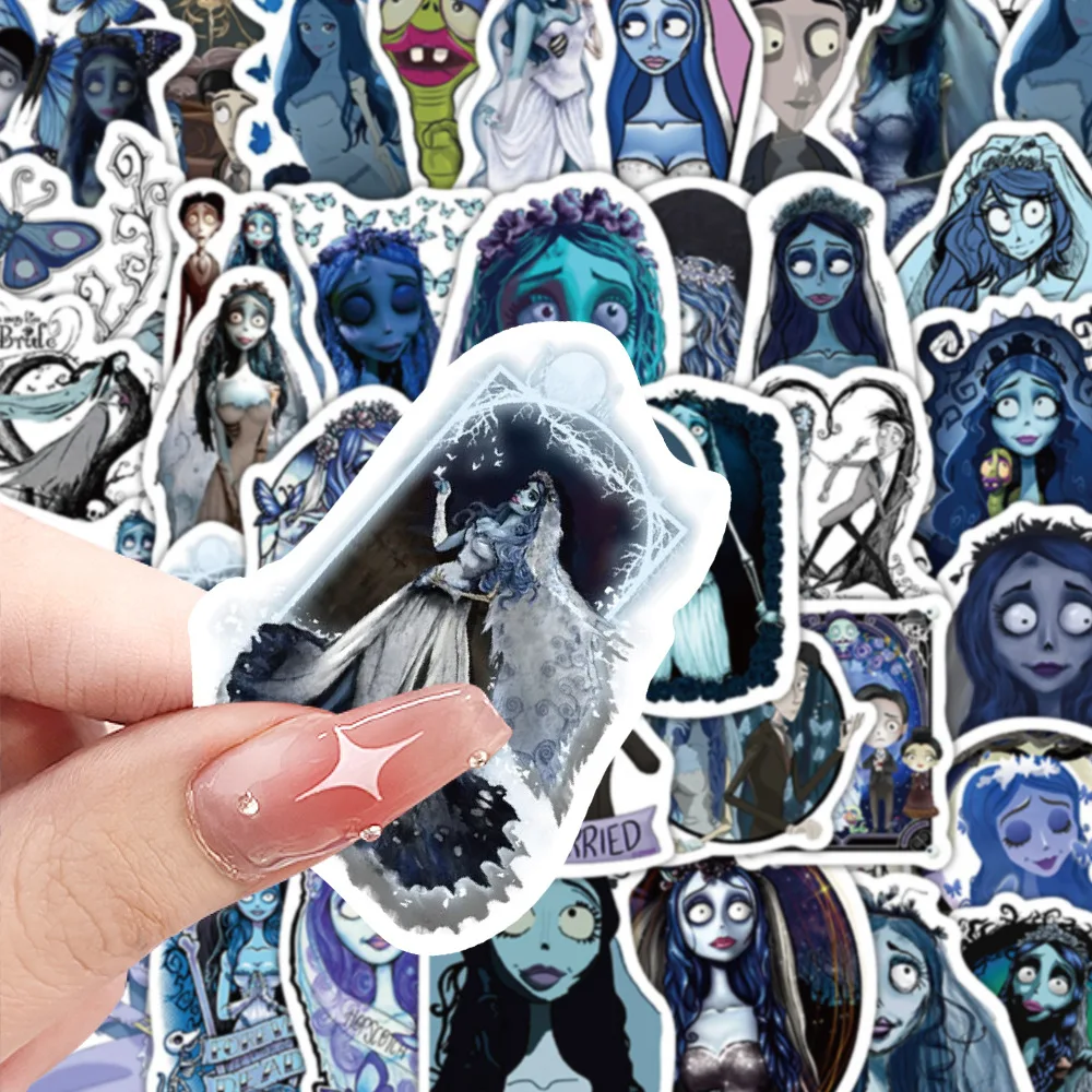 10/30/60PCS Science Fiction Animated Movie Emily Corpse Bride Gothic Style Cartoon Graffiti Sticker DIY Laptop Decal Kids Toy