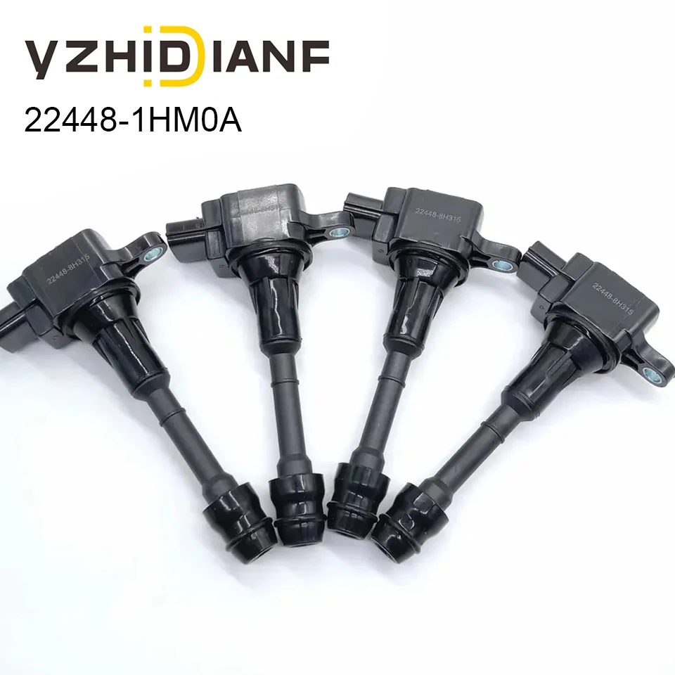 4Pcs Ignition Coil 22448-1HM0A 224481HM0A for Nissan March K13 Sunny N17 Sylphy B17 Tiida