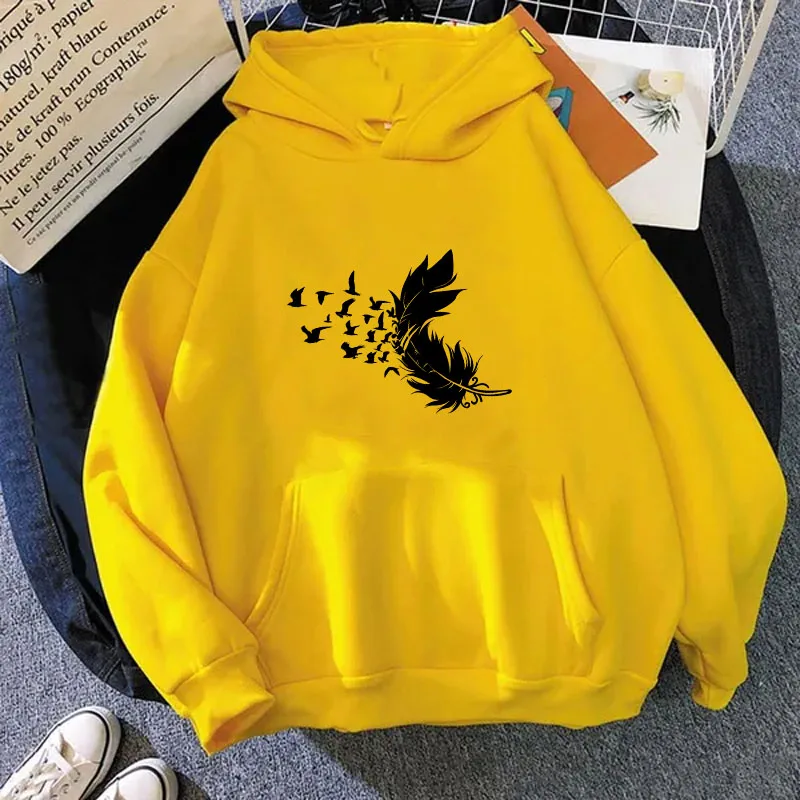 Fashionable women's simple casual versatile women's sportswear autumn and winter pullover hoodie style sports print daily