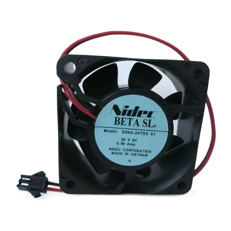 LZ Nidec D06A-24TS5 01 DC 24 В 0,09 А 60X60X25 мм 2-проводной охлаждающий вентилятор для сервера