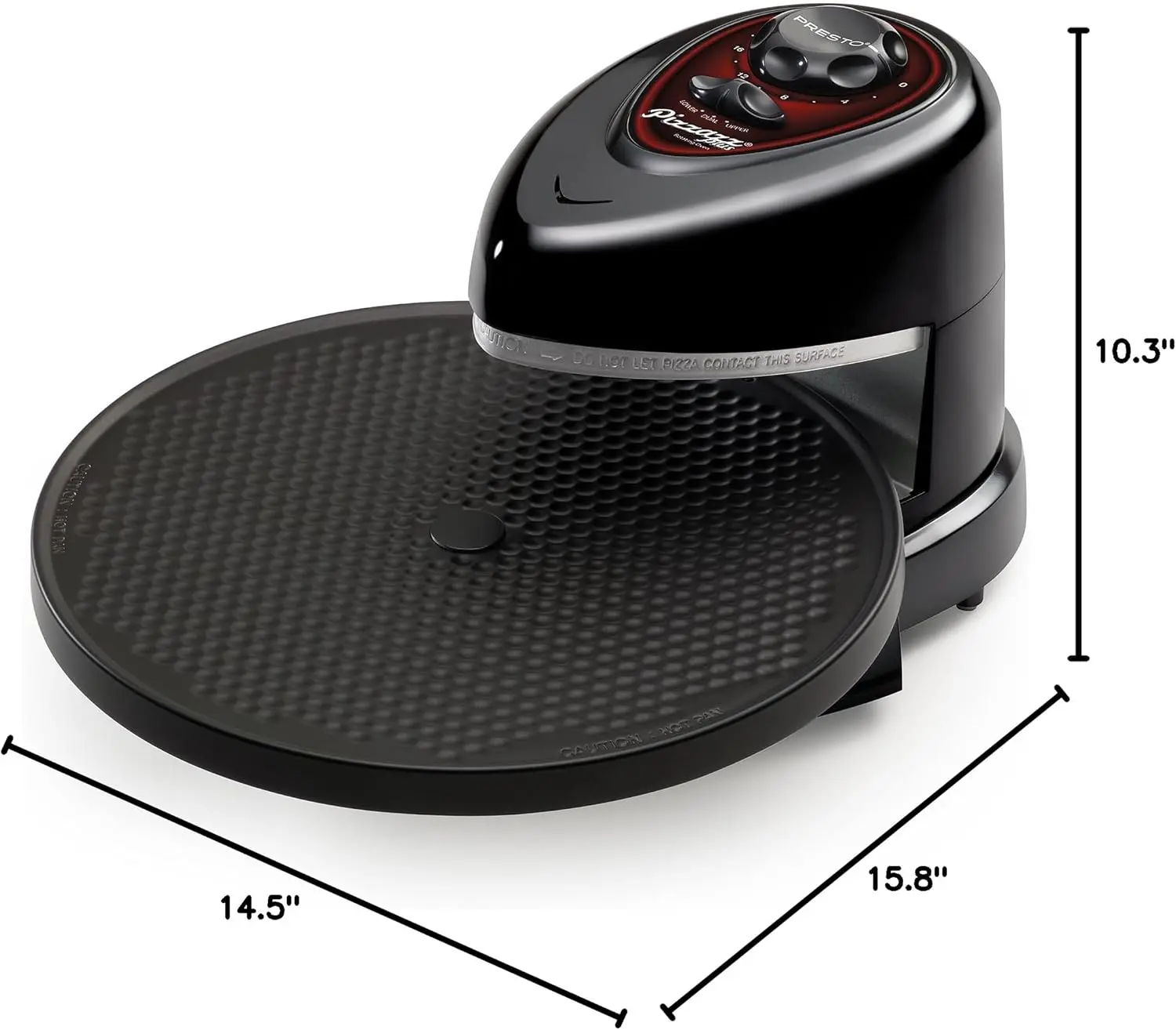 Black Rotating Oven with Dual-Temperature Control, Compact Design for Efficient Baking and Roasting