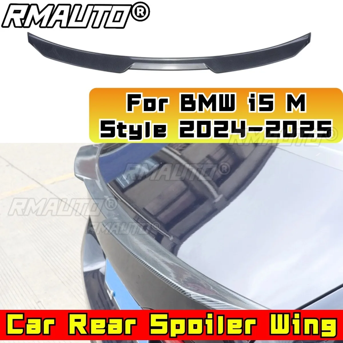

Car Rear Trunk Spoiler Wing Modification Part For BMW 5 Series i5 M Style 2024-2025 Rear Trunk Spoiler Wing Car Accessories