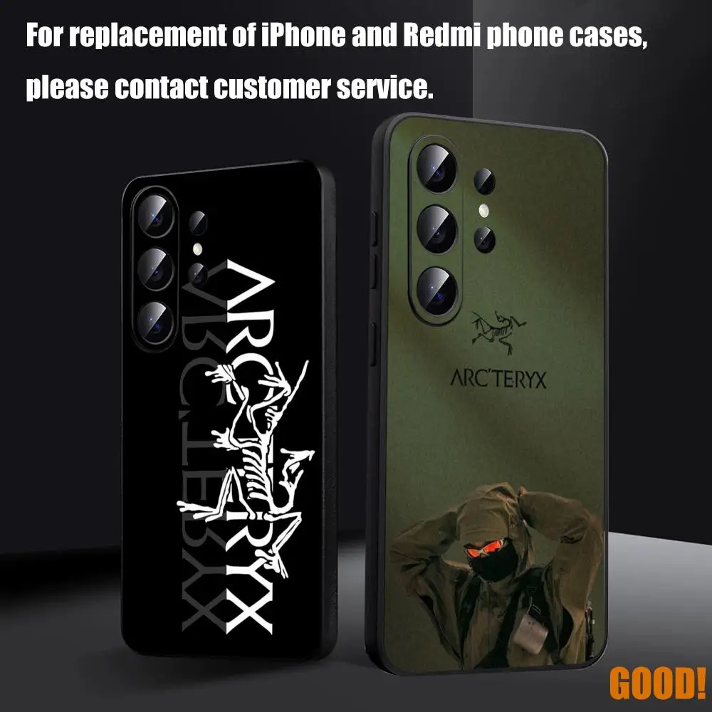 Outdoor luxury A-Arc-teryxS Phone Case For Samsung Galaxy S26 S25 S24 S23 S22 S21 S20 Plus Ultra Fold A Soft Black