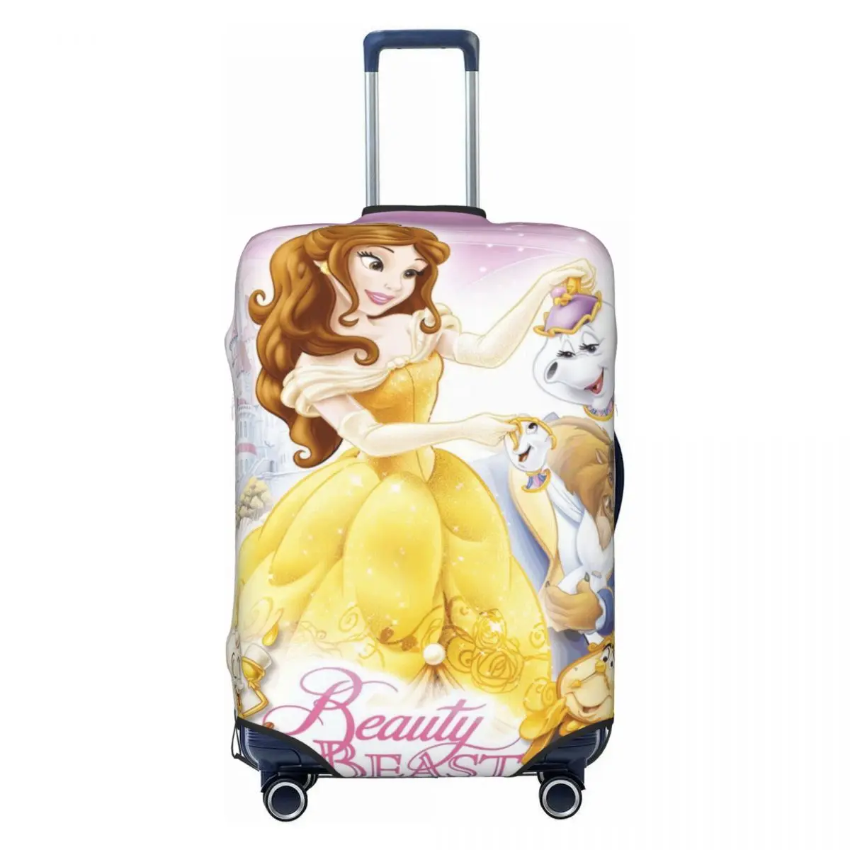 

Custom Animated Film Beauty And The Beast Luggage Cover Funny Suitcase Protector Covers Suit For 18-32 inch