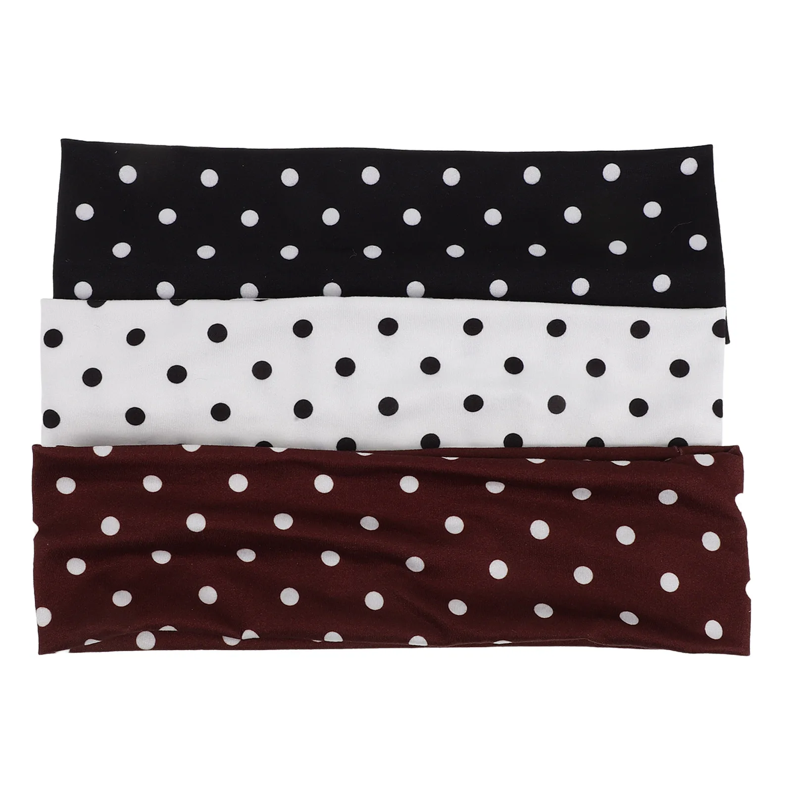 

3Pcs Retro Polka Dot Wide Elastic Headbands for Women Vintage Stretchy Hair Bands Comfort Fit Daily Wear Makeup Spa Skincare