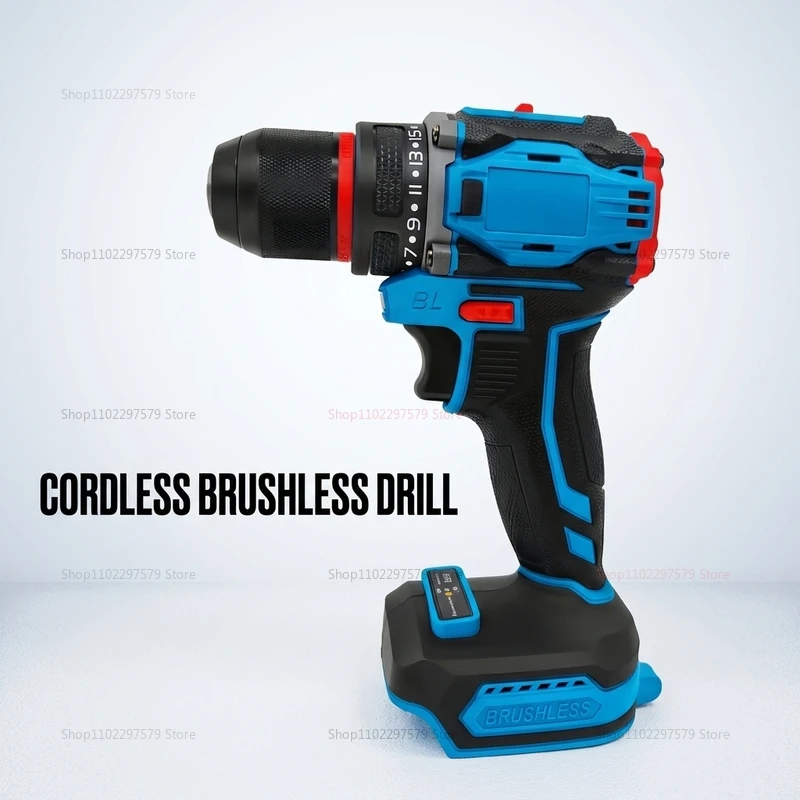 Brushless Cordless Electric Drill Screwdriver Impact Power Tool No Battery for Home DIY and Professional Construction Projects