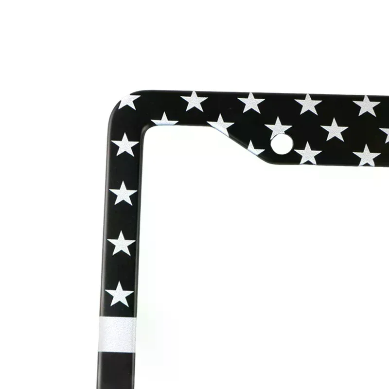 American Flag License Plate Holder, Vintage Aluminum Durable License Plate Holder Suitable For American Vehicles 31x16cm
