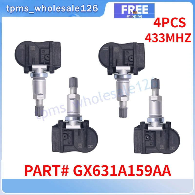 

GX631A159AA For 2015 2016 2017 Land Rover Discovery Sport Range Rover Evoque Tire Pressure Sensor 4PCS TPMS 433MHZ GX63-1A159-AA