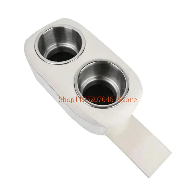 37cd Fishing Boat Cup Holder with Two Drink Spaces, Extended Attachment Section and Side Mesh Pocket for Keys or Phone