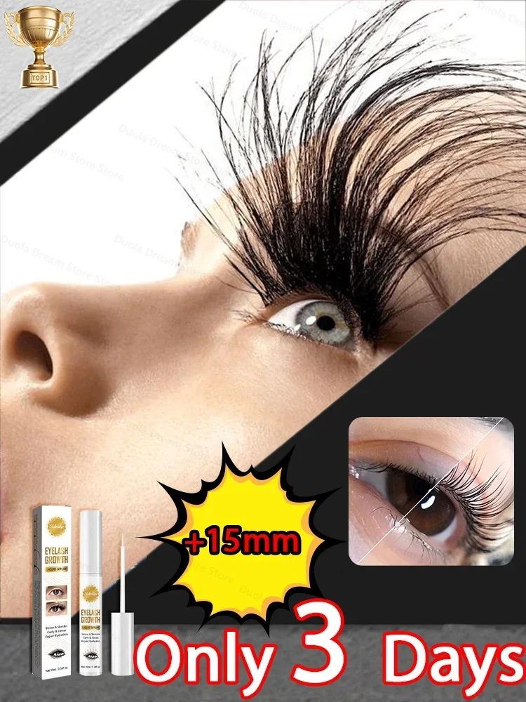 3 jours 15mm Fast Lash Growth essence sourcils naturels cils épais cils cils tilla Dark beautiful Lash Milk Therapy soin des yeux