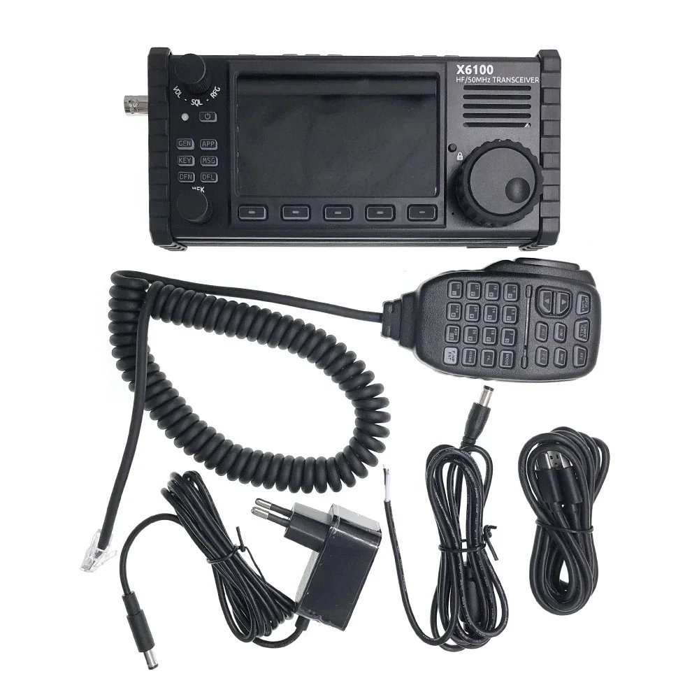 الأصلي XIEGU X6100 50MHz HF جهاز الإرسال والاستقبال المحمولة SDR جهاز الإرسال والاستقبال على الموجات القصيرة مع موالف هوائي جميع وضع جهاز الإرسال والاستقبال جديد