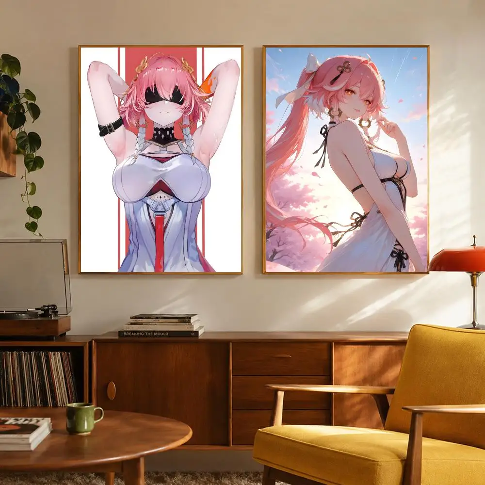 Game Character Wuthering Waves Changli Poster Digital Solvent Print Waterproof PP Fade-Resistant Wall Art Room Decor Gift