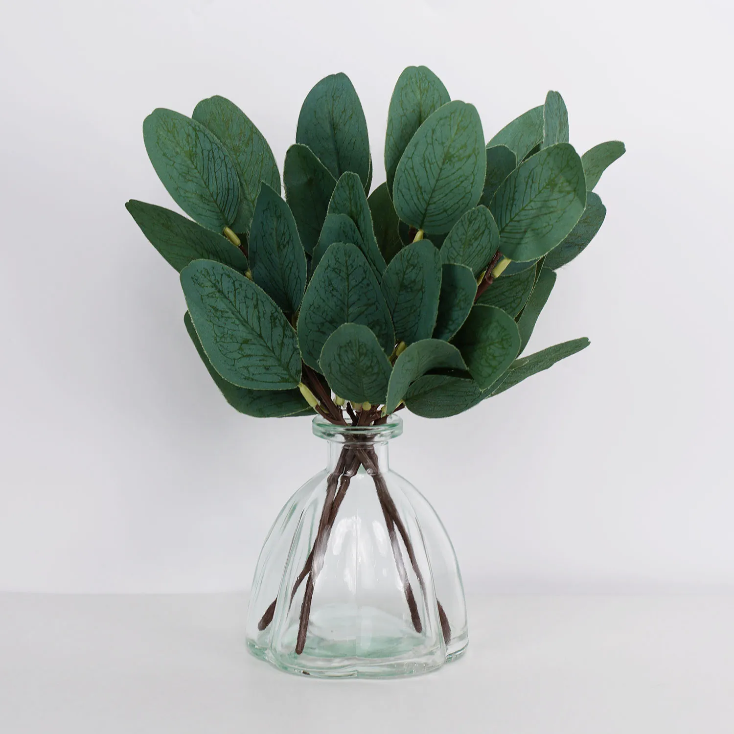 Artificial Eucalyptus Leaves Stems Picks Plant Fake Flowers for Wedding Bouquets Floral Decor Greenery Decoration DIY Party