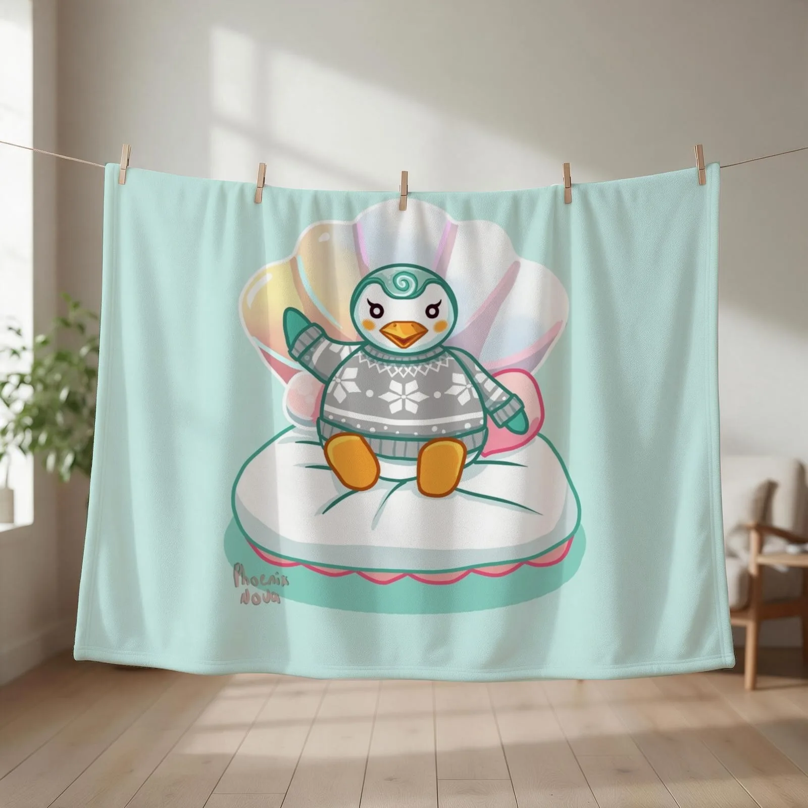 Sprinkle in Her Shell Throw Blanket Thermals For Travel Shaggy blankets and throws Furrys Blankets