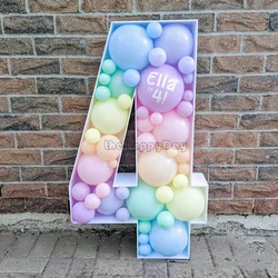 73CM KT Number Frame Stand Balloon Filling Box Large Marquee Numbers Balloons Birthday Party Decor Baby Shower Party Backdrop