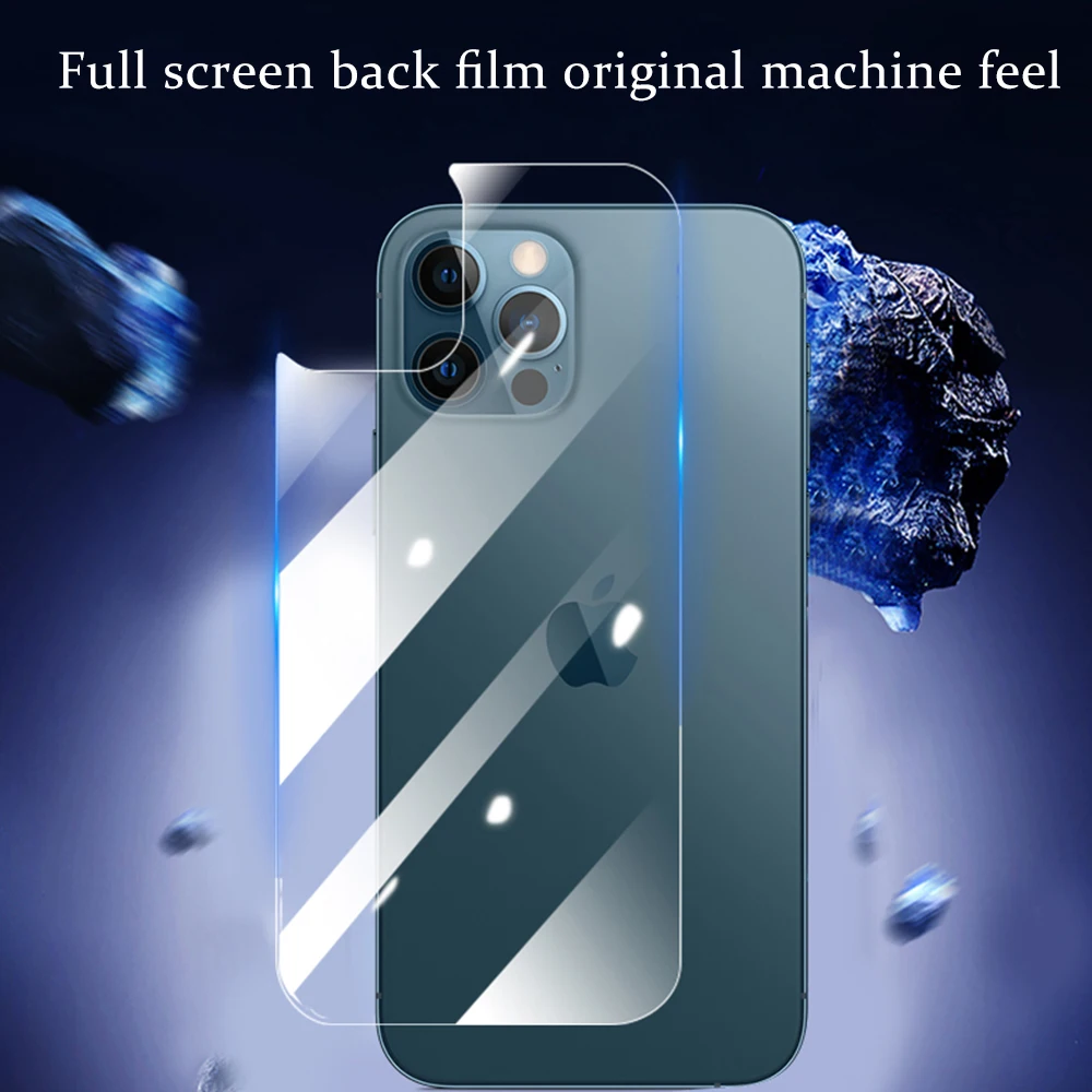 Back Glass For iphone 15 Pro Max 12 11 14 13 Pro Max Mini 15 Pro Screen Protector Film Tempered Glass Phone Rear Sticker