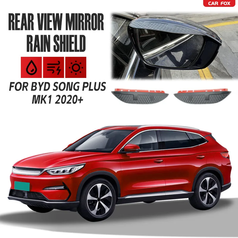 

For BYD Song DM/EV/Pro Plus 2015-2021 Car Rear View Mirror Rain Shield Protective Cover Sun Shade Car Styling Auto Accessories