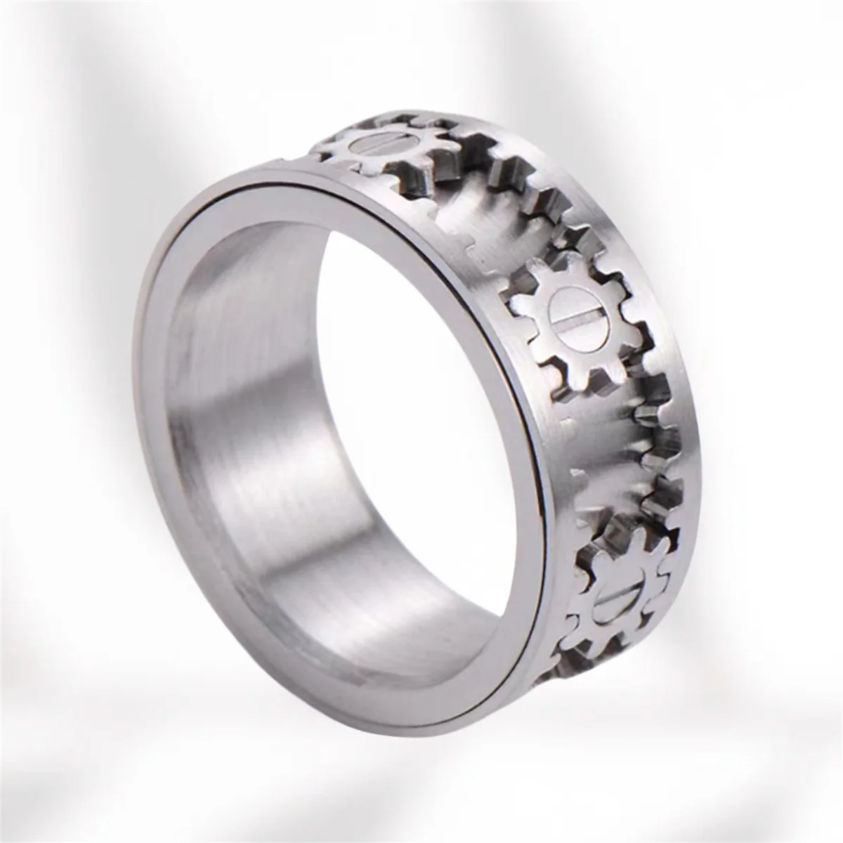 Hip Hop Ring Rotatable Ring Male And Female Couple Rotating Wheel Starry Sky Trendy Ins Y2k Couple Rings Punk Boys Ring