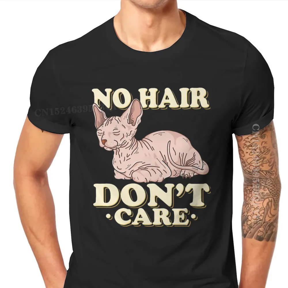 No Hair Sphinx Hip Hop Tshirts Canadian Hairless Cat Sphynx Printing Tops Comfortable Men T Shirts Clothing Unique Father\'s Day