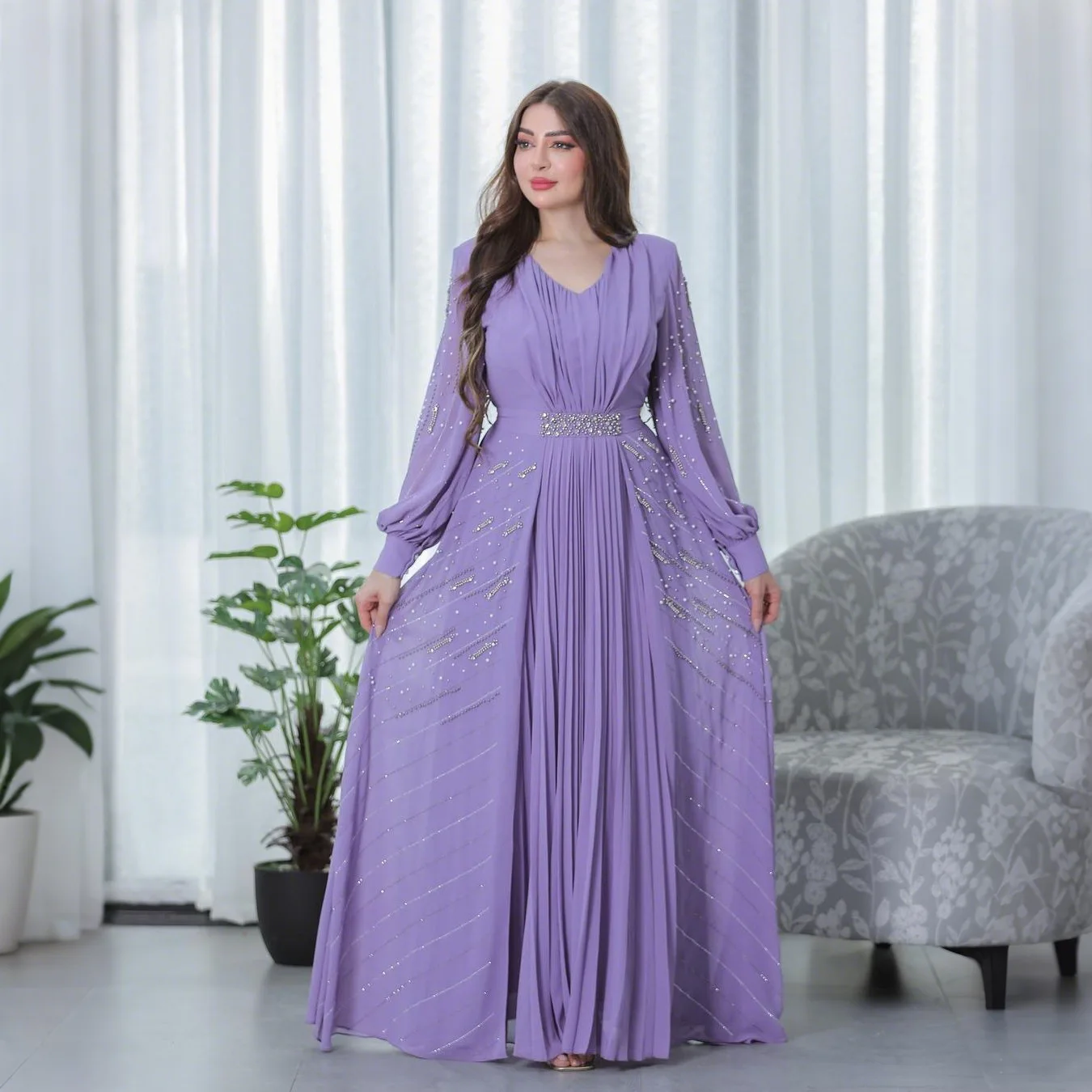 Ramadan Diamonds Abaya Dubai Kaftan Muslim Women Maxi Dress Eid Djellaba Femme Musulmane Vestidos Islam Jalabiya Caftan Robe New