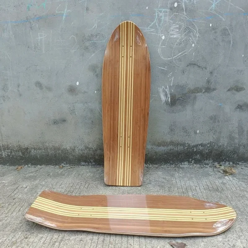 Bamboo surf skate deck skateboard deck bamboo with canandian maples deck new design deck 32inch 33 inch smooth 77 snap pumping