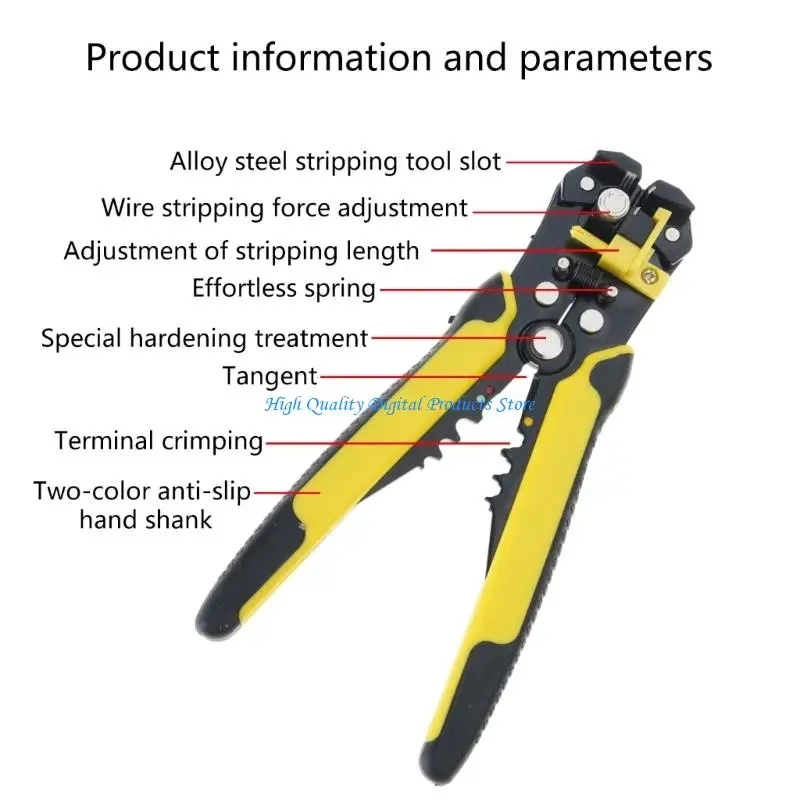 

U2JE Professional ABS Wire Stripping Tool With Crimping And Cutting Capabilities
