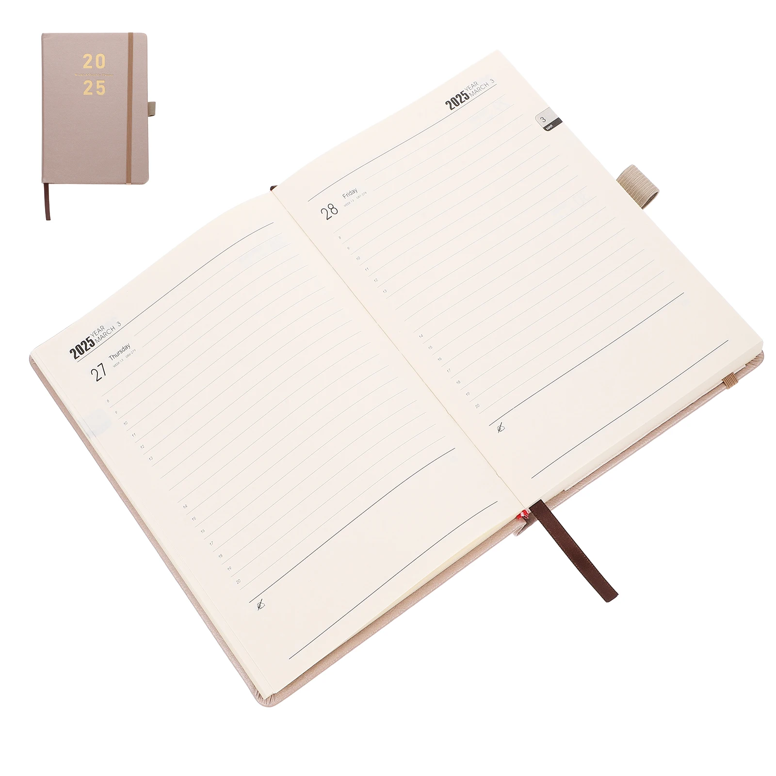 

2025 Planner Agenda Book Notepad Household Monthly Daily Planner Notebook Writing Book Portable Time Management Fine Workmanship