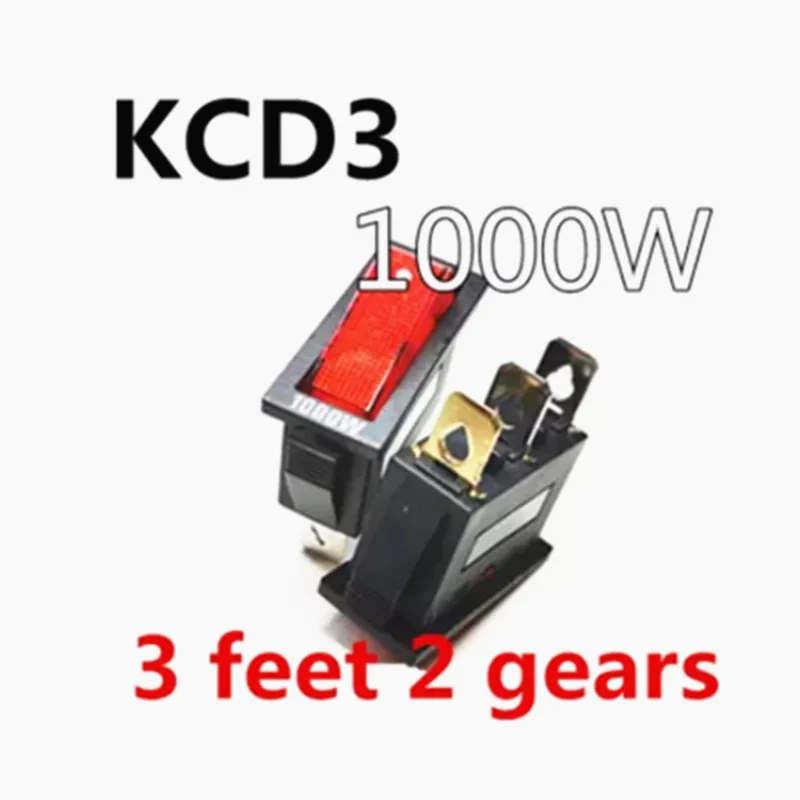 1pcs KCD3 Rocker Switch ON-OFF ON-OFF-ON 2 Position 3Pins Electrical equipment With Light Power Switchs 6A/250V AC 10A/125V AC