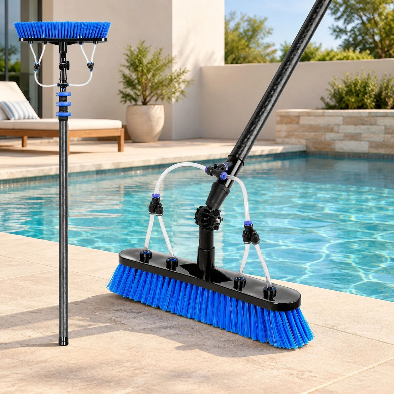 Carbon Fiber Water Fed Pole Kit with Extension 16ft
