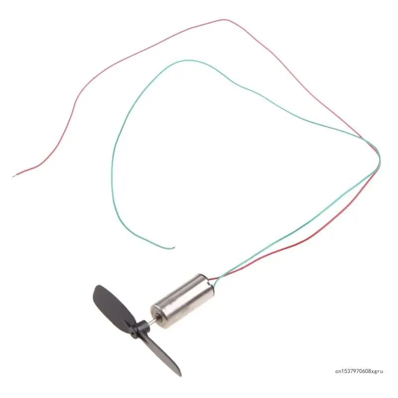 1 Set 3.7V 48000RPM Coreless Motor + Propeller For RC Aircraft Helicopter Toy image 6