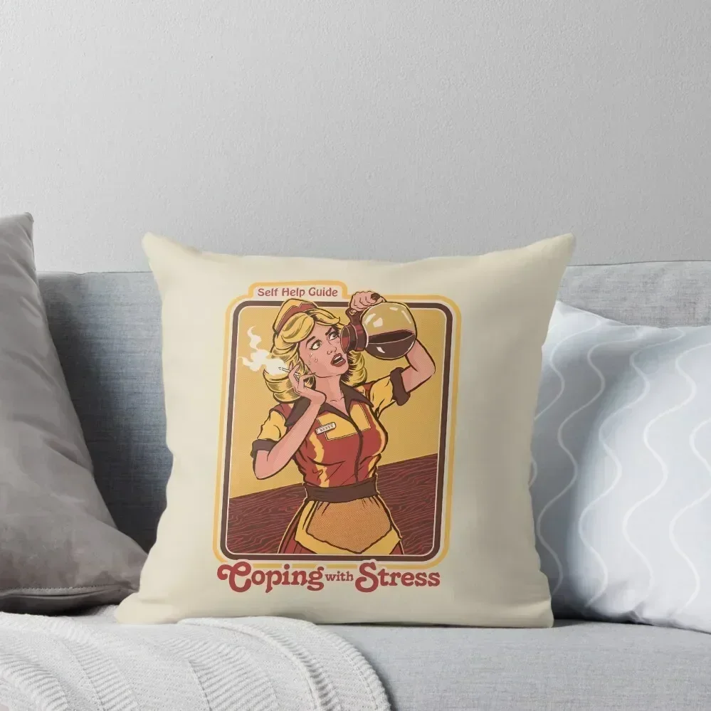 

Coping With Stress Throw Pillow Room decorating items ornamental pillows Christmas Pillows pillow