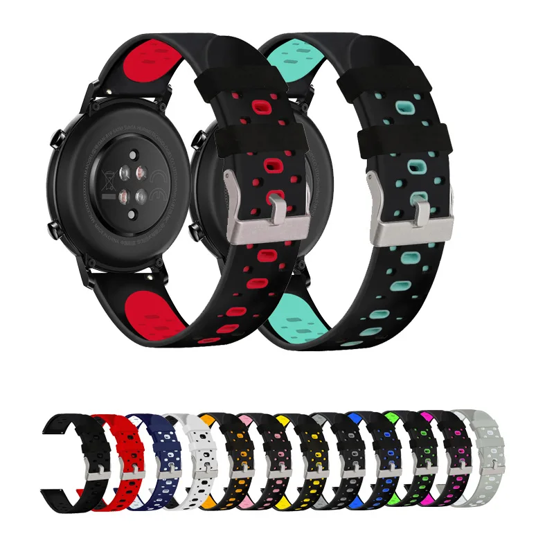 Bracelet de rechange en Silicone, 20mm, pour Xiaomi Amazfit GTS 3 2 Mini Bracelet de montre intelligente, pour Amazfit Bip S U Pro GTR 42mm