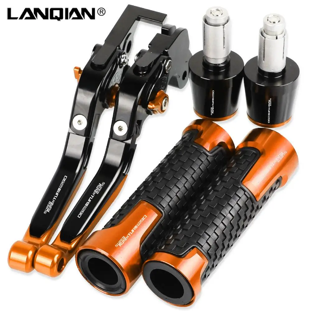 

For 1290 Super Adventure 1290 2015 2016 2017 2018 2019 2020 Brake Clutch Levers Non-slip Handlebar Handle Hand Grips Bar Ends