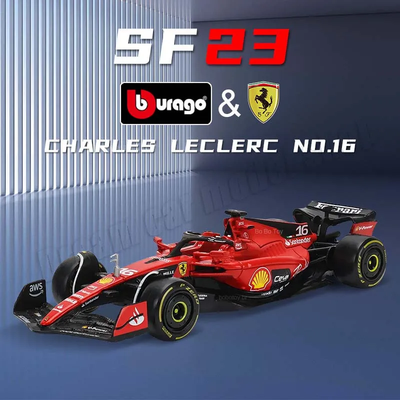 Bburago 1:18 Formula Car 2023 Ferrari F1 SF23 Charles Leclerc #16,Carlos Sainz#55 Die-cast Alloy Cars Model Toy Collectible Gift