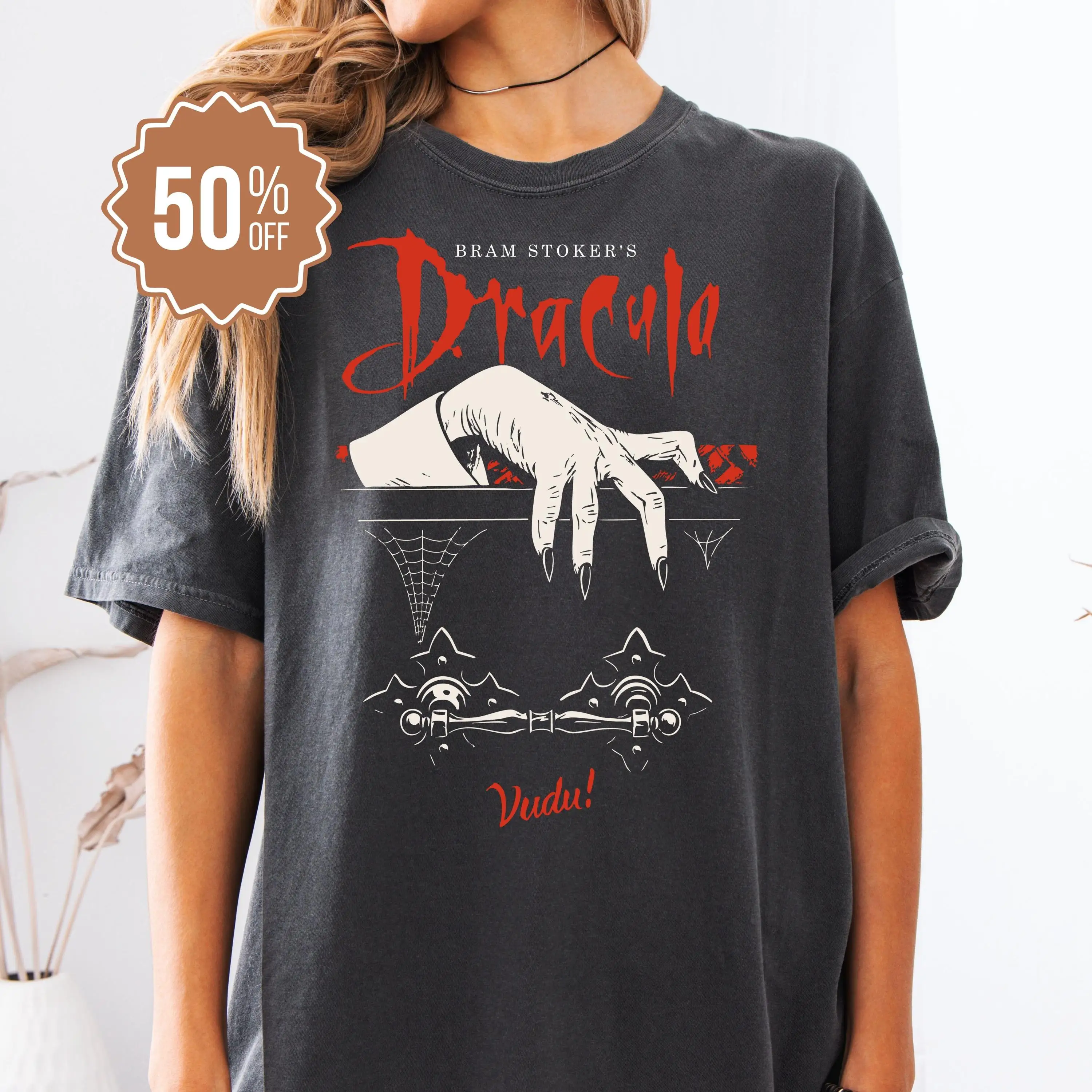 Camisa de Drácula de Bram Stoker: camiseta gótica de película de terror, camisa gráfica de manga corta, Unisex, hombres, mujeres, todas las estaciones