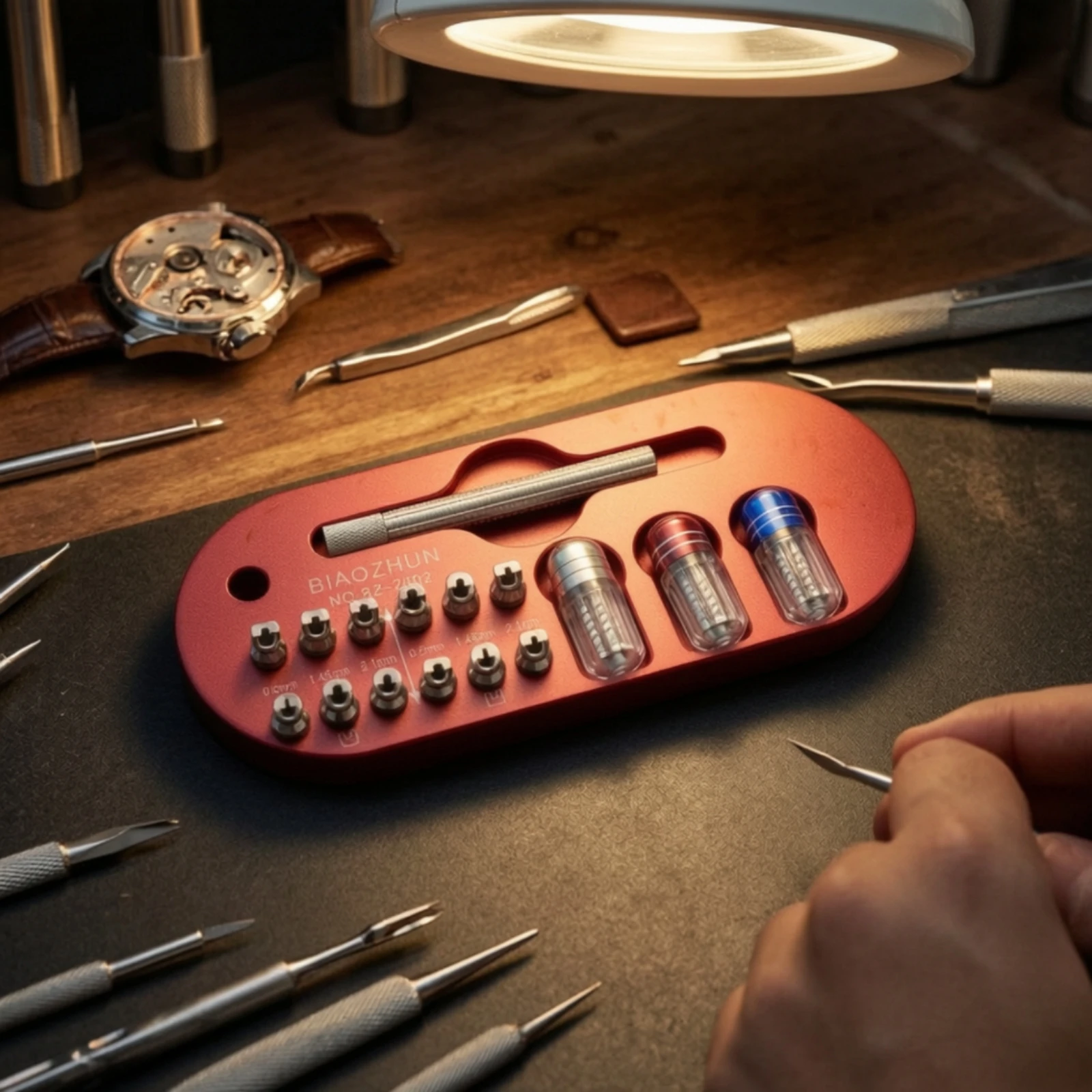 Watch Hand Removal Tool Ergonomic Watch Hand Remover with Storage Base Watchmakers Repair Kit Long-Lasting Easy to Use