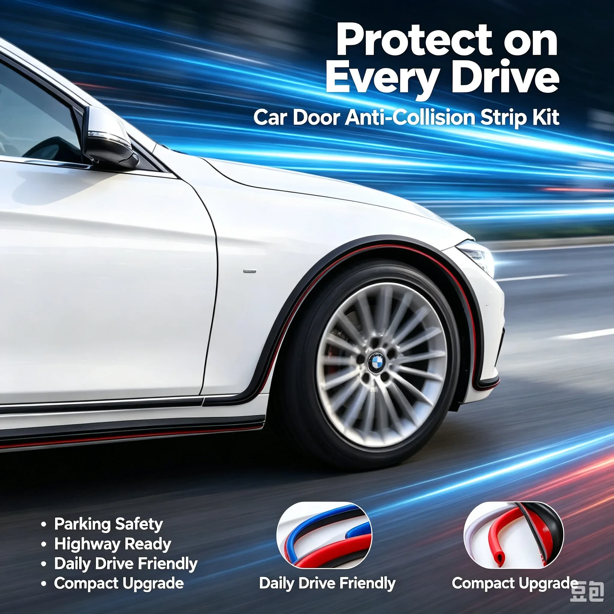 Car Door Edge Moulding Trim Universal Rubber Styling Scratch Protection Guard Strip