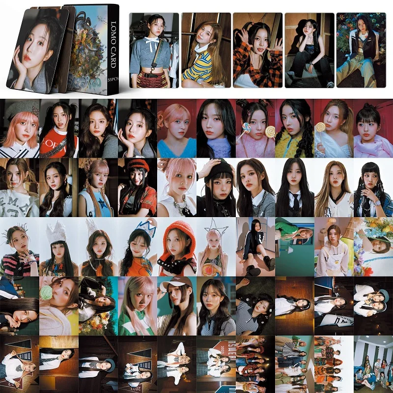 55pcs/set Kpop Idol Lomo Cards NMIXX Expérgo Photocards Photo Card Postcard for Fans Collection