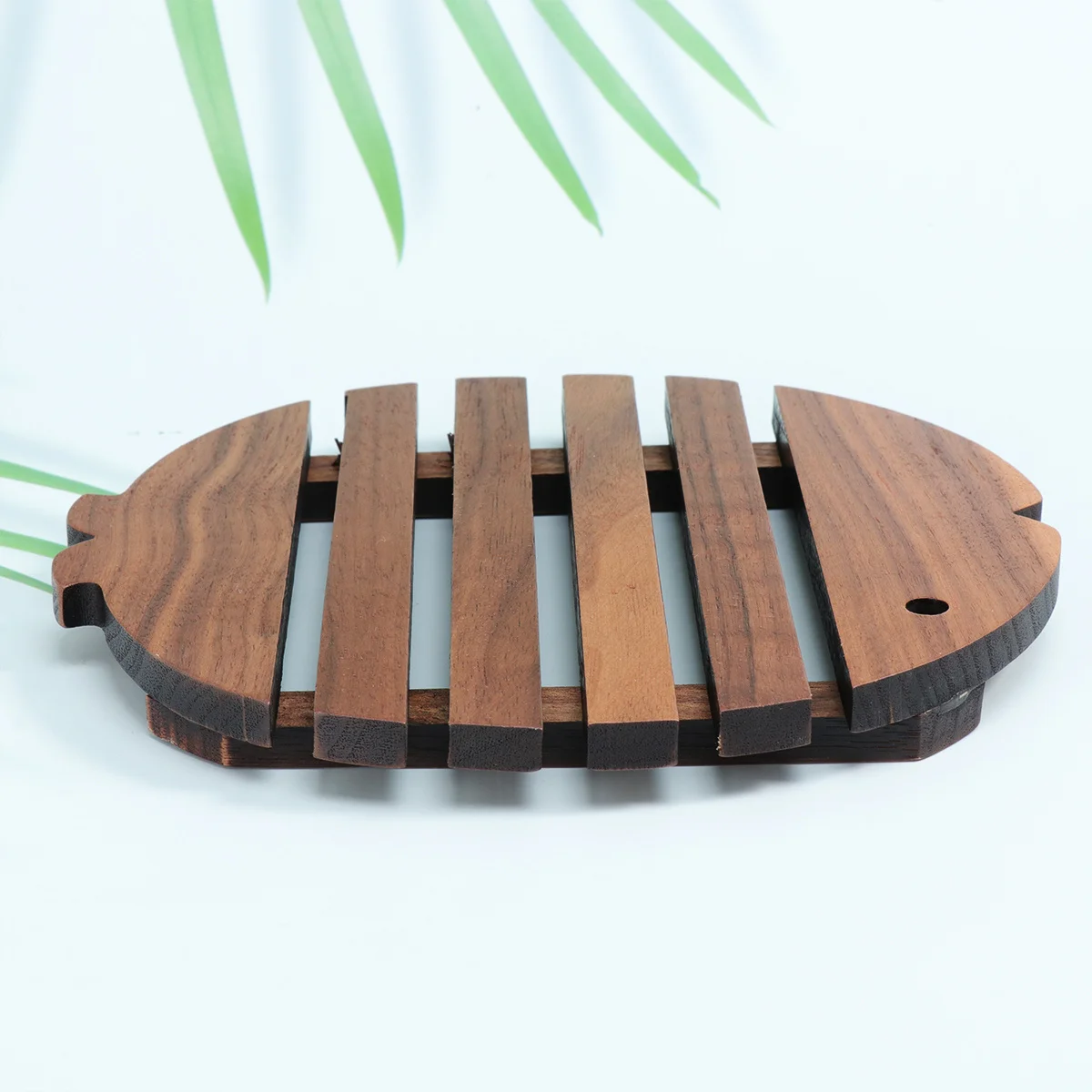 

Wooden Coasters Fish Shape Non-Slip Heat Resistant Table Mat For Home Restaurant Tea Cup Bowl Pan Protector