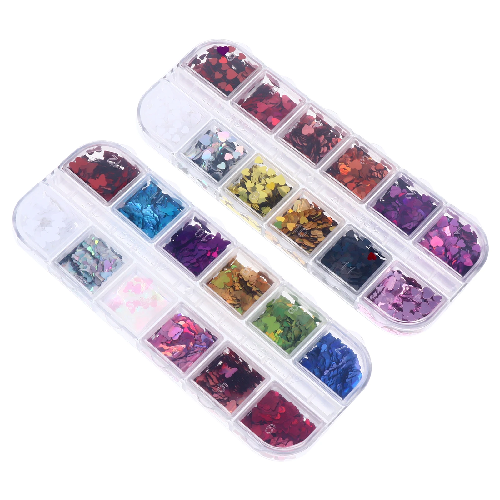 

2 Boxes Shape Nail Sequins Nail Art Glitter Glitter Gold Flakes for Nails Art Decal Manicure Supplies Creative Decor