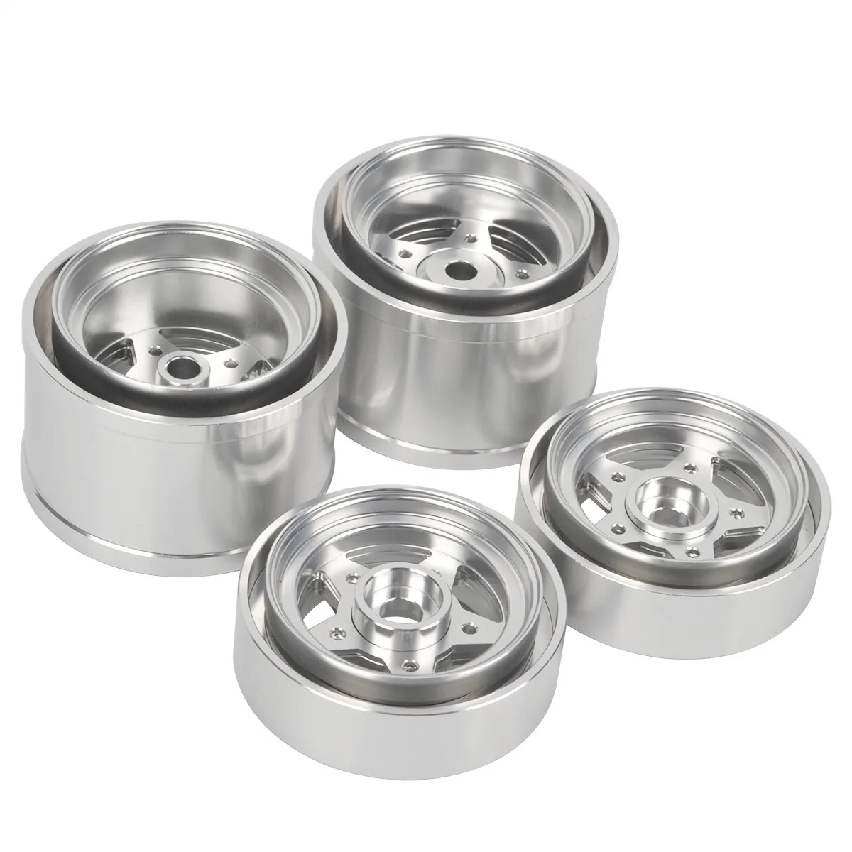 

Aluminum Beadlock Wheel Rims Hub for Tamiya Grasshopper Sand Scorcher Hornet Frog 1/10 Buggy